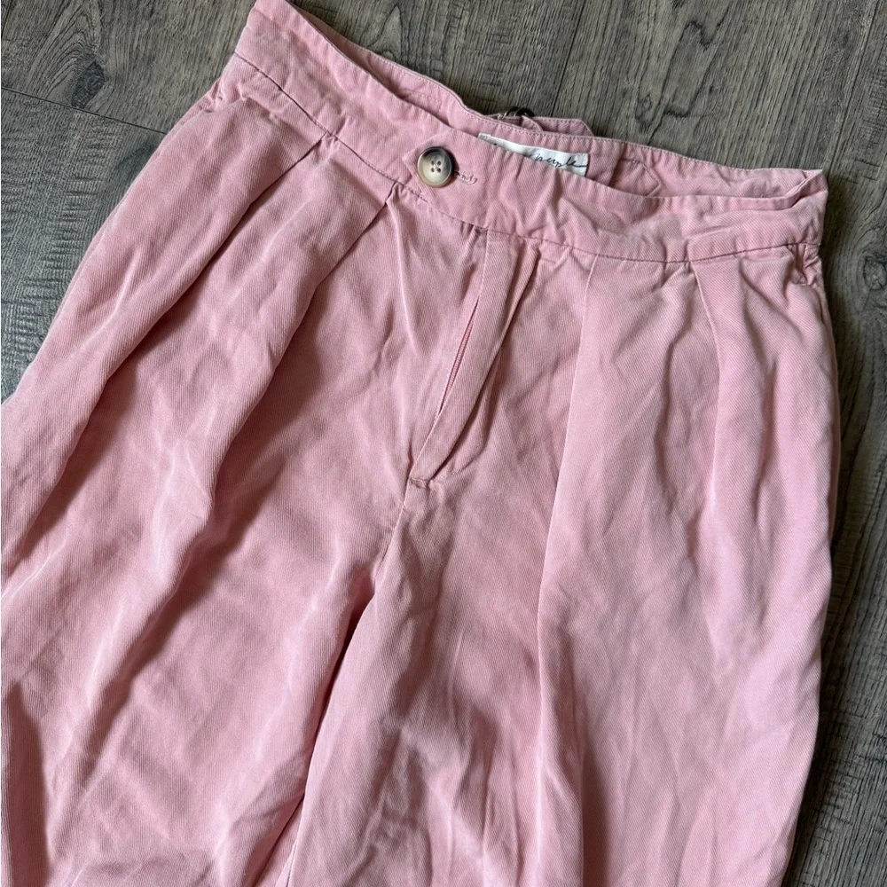 Free People Gabbie Pleated Trouser in Rose- Size 0